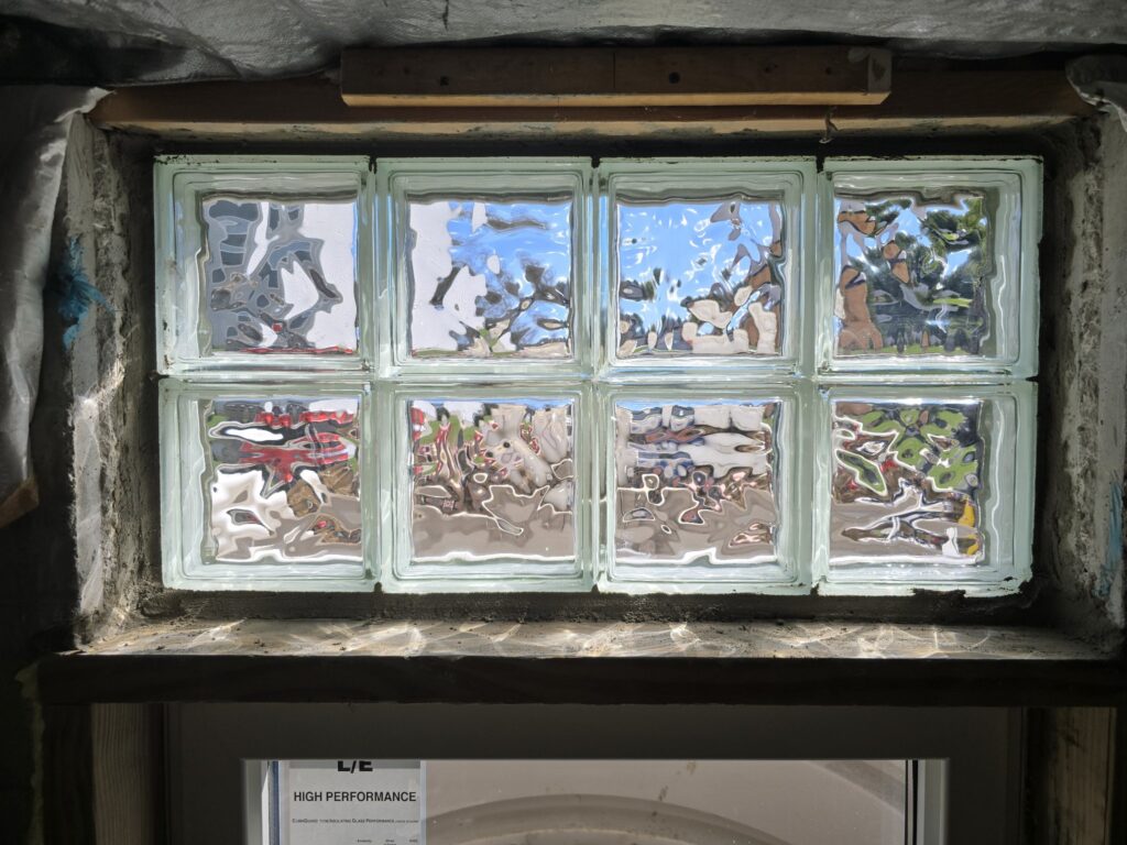 Interior glass block window