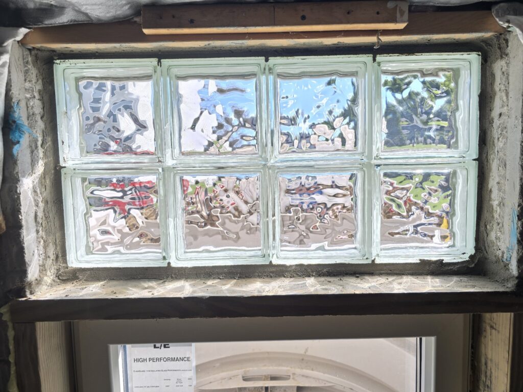 Interior window view of the window well