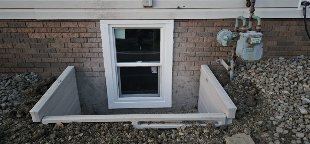 Finished exterior egress window